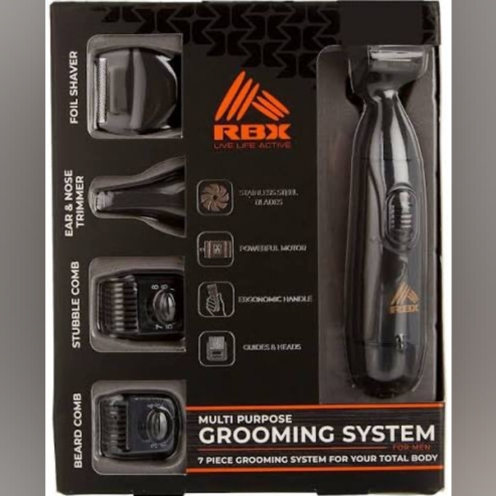 NWT RBX Men's Multipurpose Grooming System - 7 Piece Set